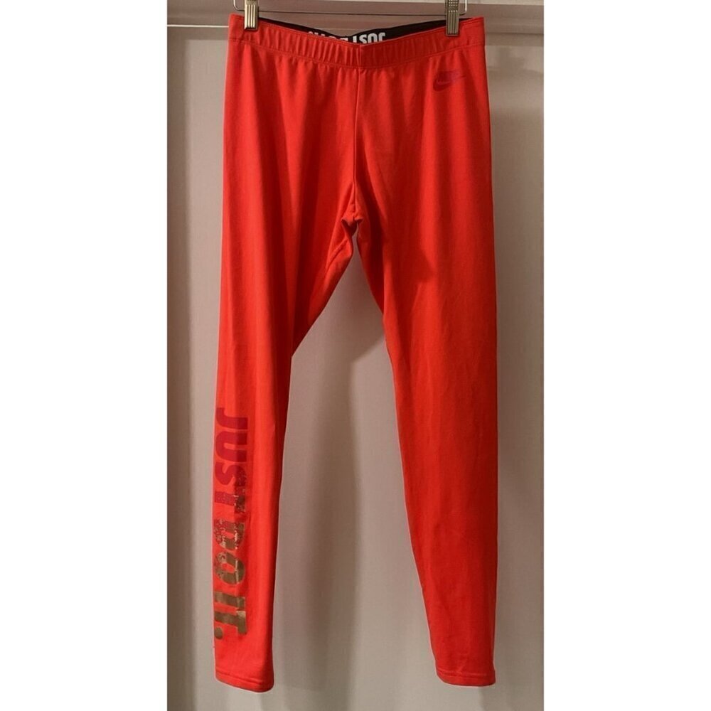 Nike Just Do It Orange Leggings M